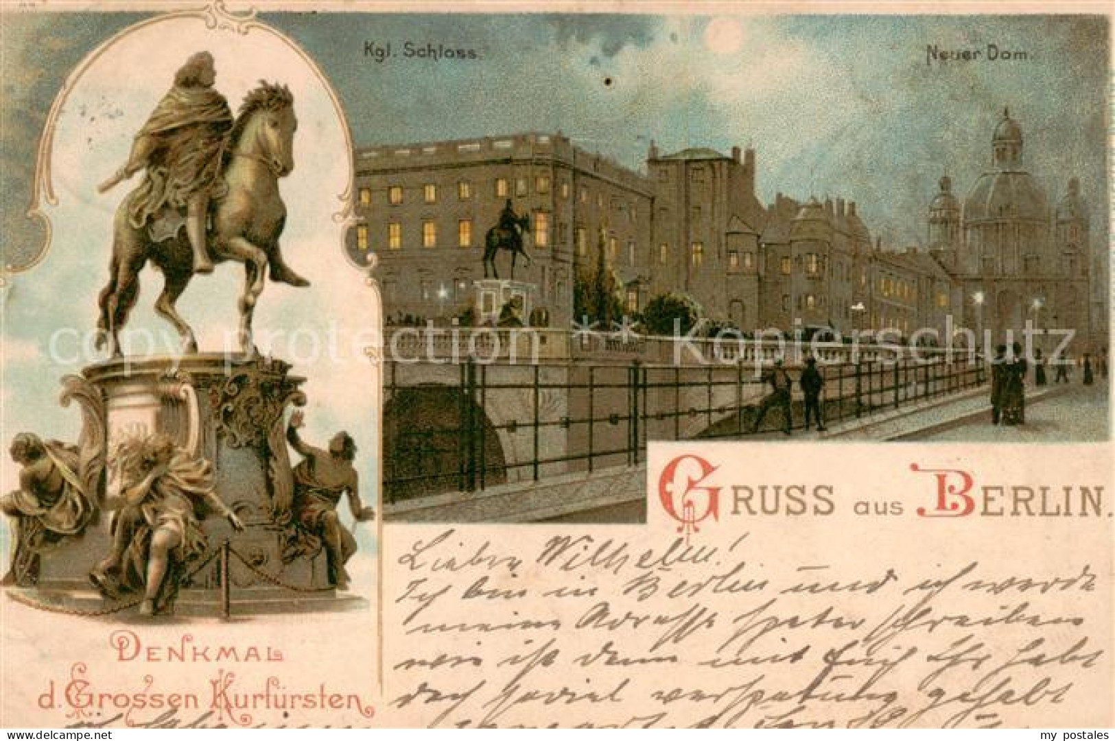 73789277 Berlin Dom - Kgl. Schloss - Denkmal D. Grossen Kurfuersten Berlin - Andere & Zonder Classificatie