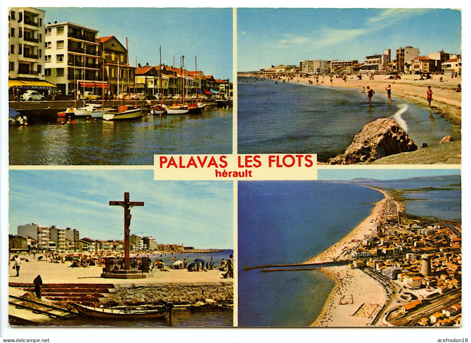 Palavas-les-Flots - Palavas Vue Par Avion - La Croix Et La Rive Gauche - Palavas Les Flots