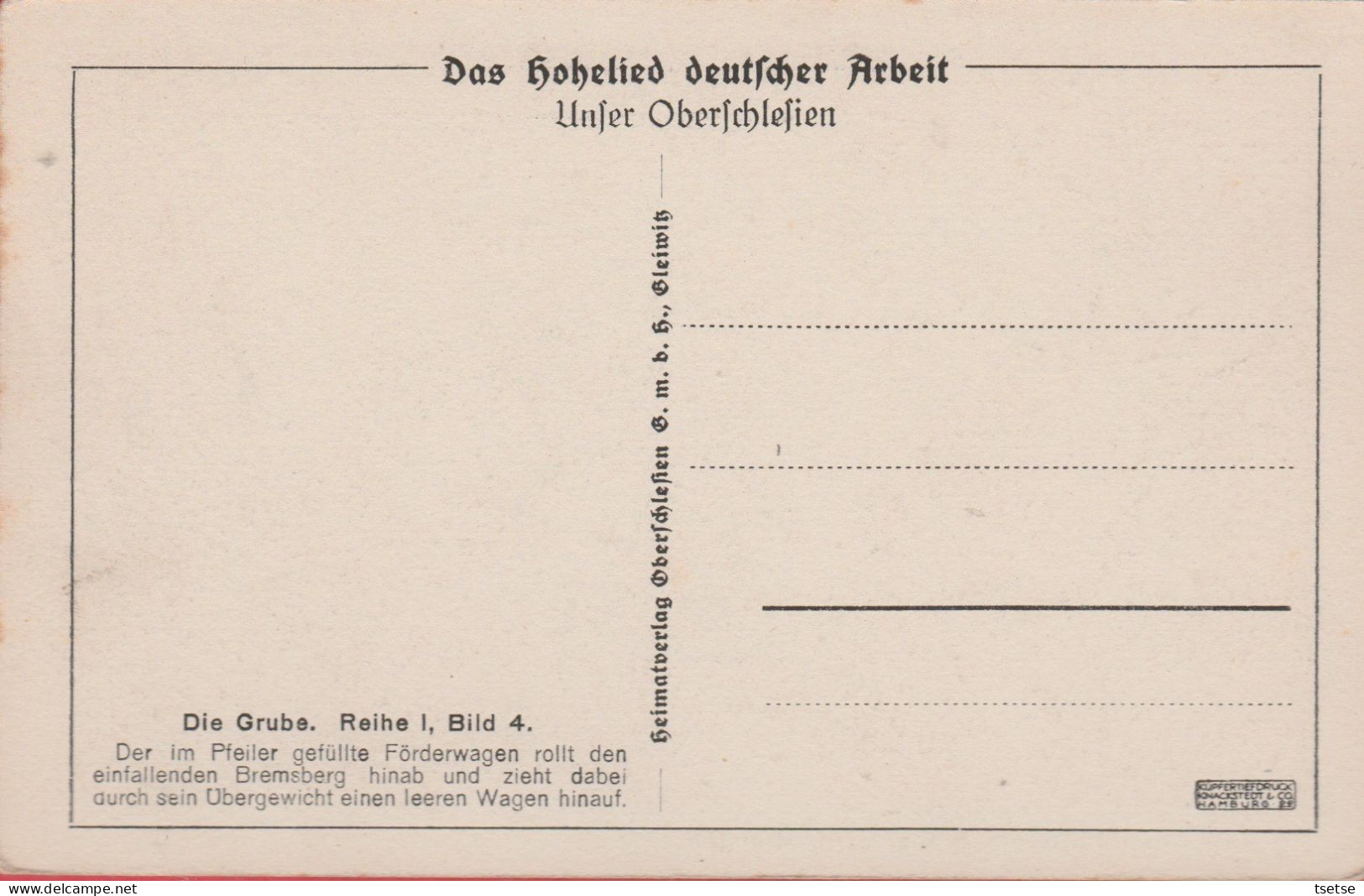 Dolny Slask / Walbrzych - Szyb / Górnictwo - Die Grube -Am Anschlagpunkt Eines Bremsberges ( Verso Zien ) - Polen