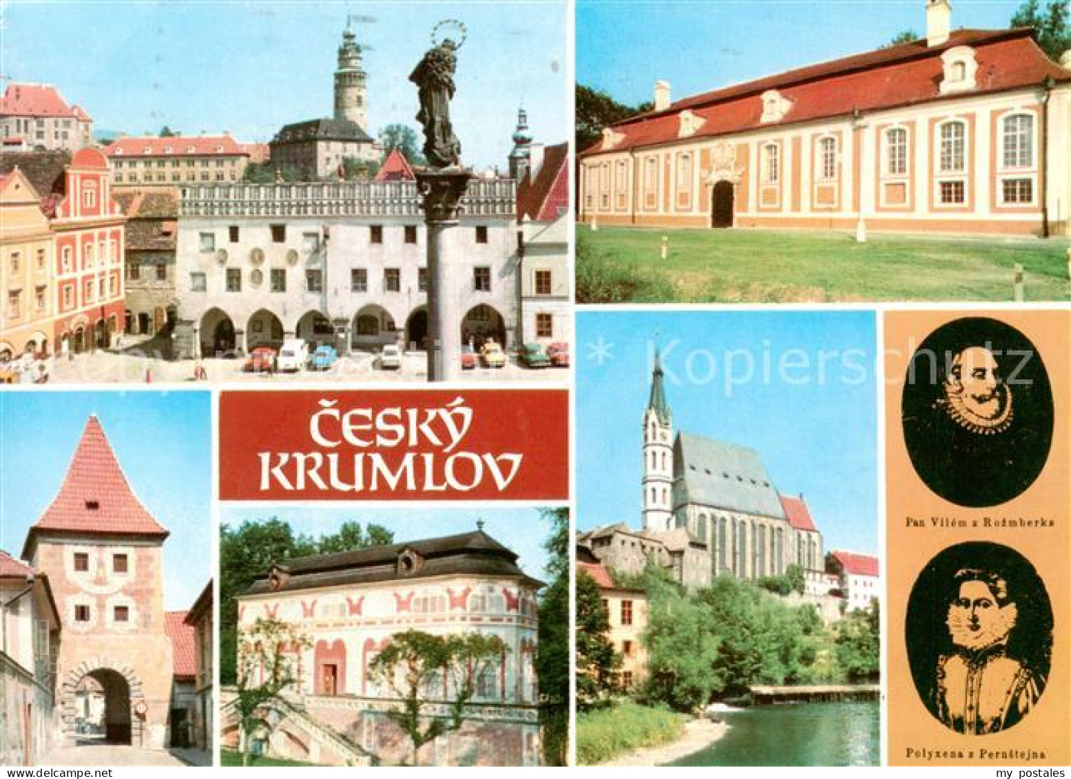 73789222 Cesky Krumlov Krumau Moldau CZ Motiv Innenstadt Tor Kirche Schloss Port - Czech Republic