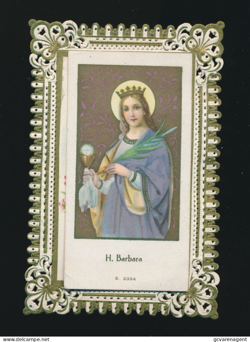 S.BARBARA =.  10 X 7 CM.   ZIE AFBEELDINGEN - Images Religieuses