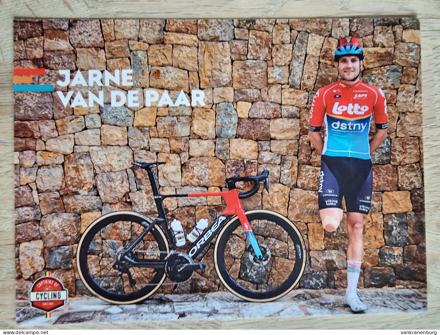Card Jarne Van De Paar - Team Lotto Dstny - 2024 - Belgium - Cycling - Cyclisme - Ciclismo - Wielrennen - Wielrennen
