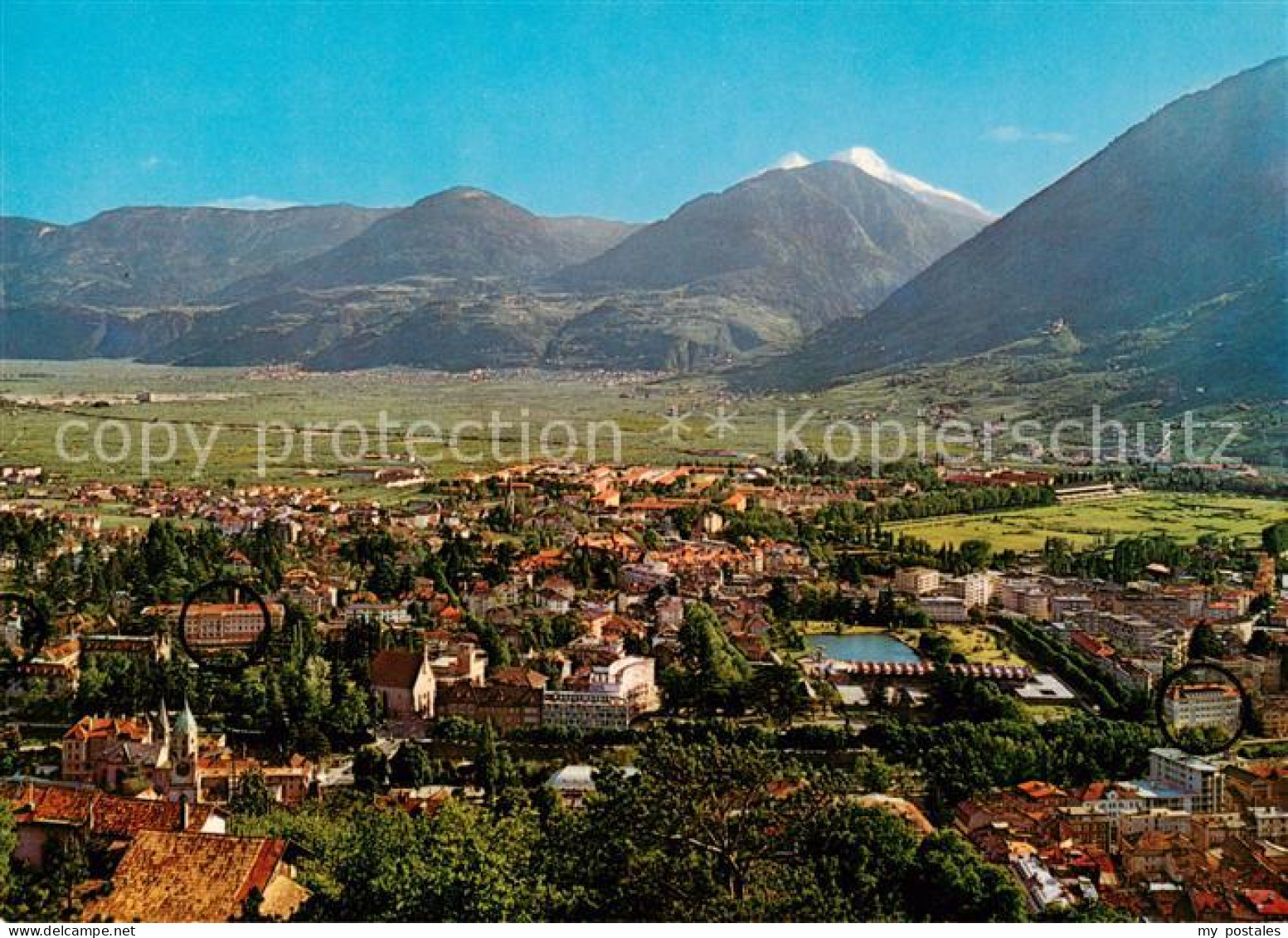 73789175 Merano Meran Fliegeraufnahme Mit Kurhotel Palace  - Andere & Zonder Classificatie