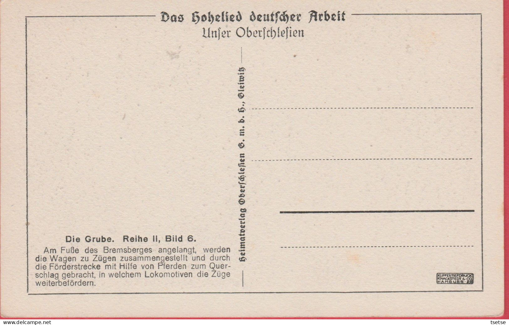 Dolny Slask / Walbrzych - Szyb / Górnictwo -Die Grube - In Der Förderstrecke ( Verso Zien ) - Pologne