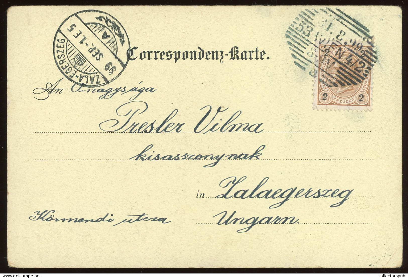 WIEN Litho Vintage Postcard 1899 With Map - Other & Unclassified