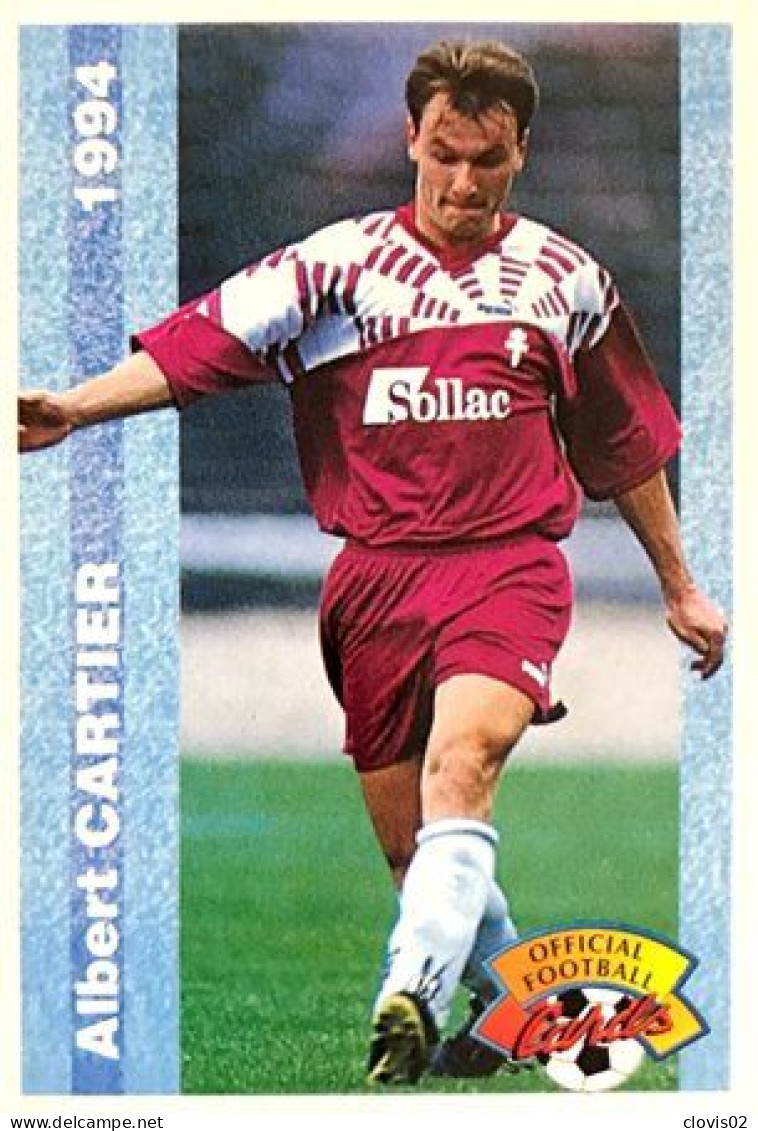 67 Albert Cartier - FC Metz - Panini Official Football Cards 1994 - Trading Cards