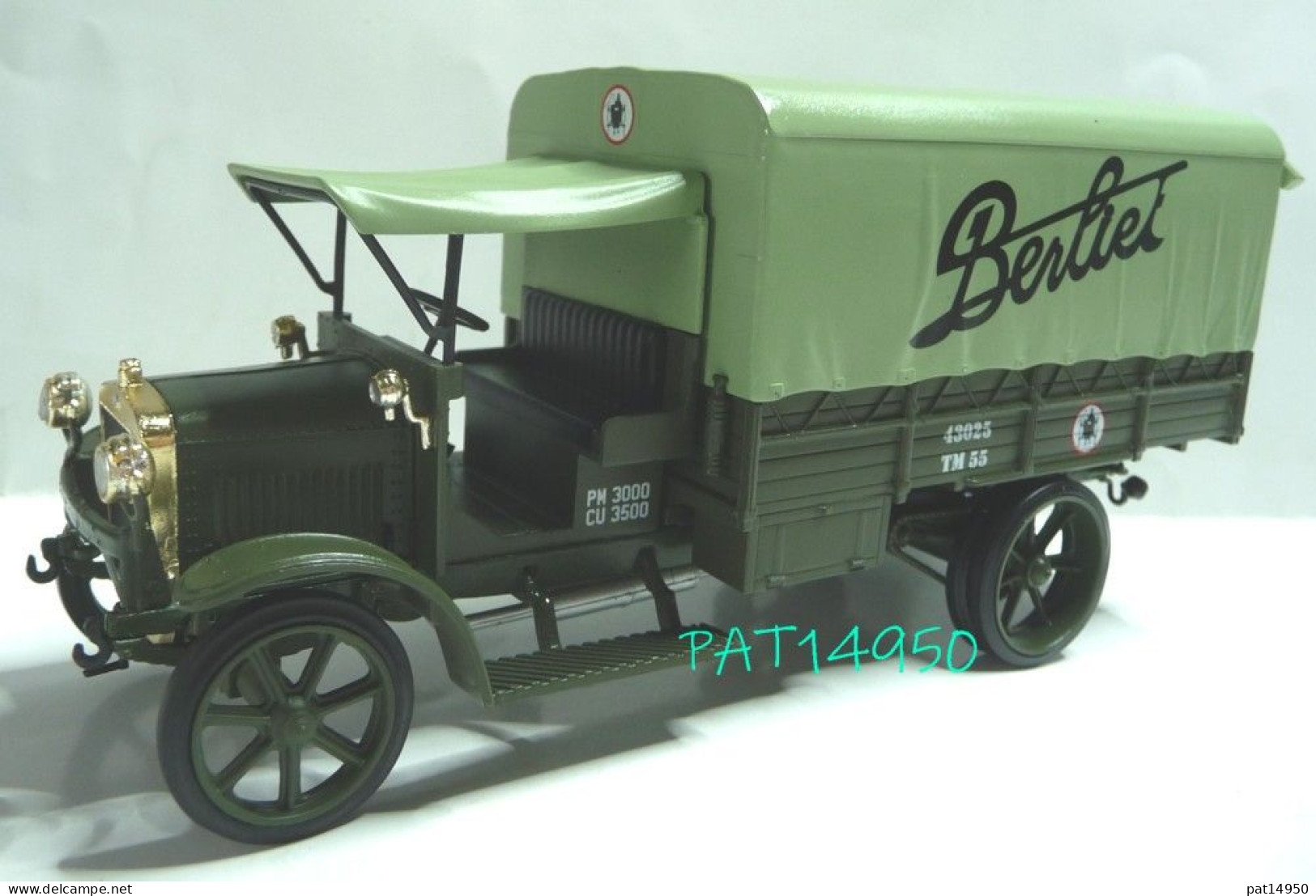 PAT14950 CAMION BERLIET CBA Baché MILITAIRE De 1913 ARMEE FRANCAISE - Militares