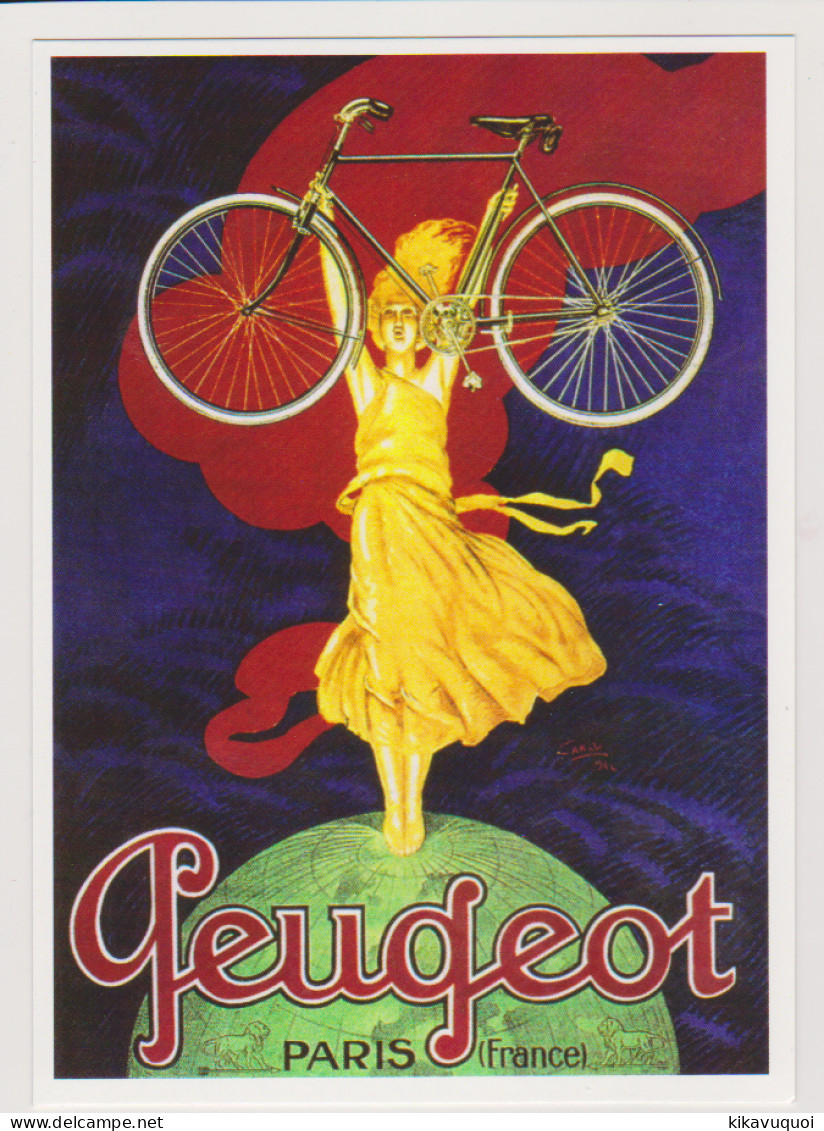 PEUGEOT - VELO - PARIS - PUBLICITE RECLAME 1922 - CARTE POSTALE 10X15 CM NEUF - Motos