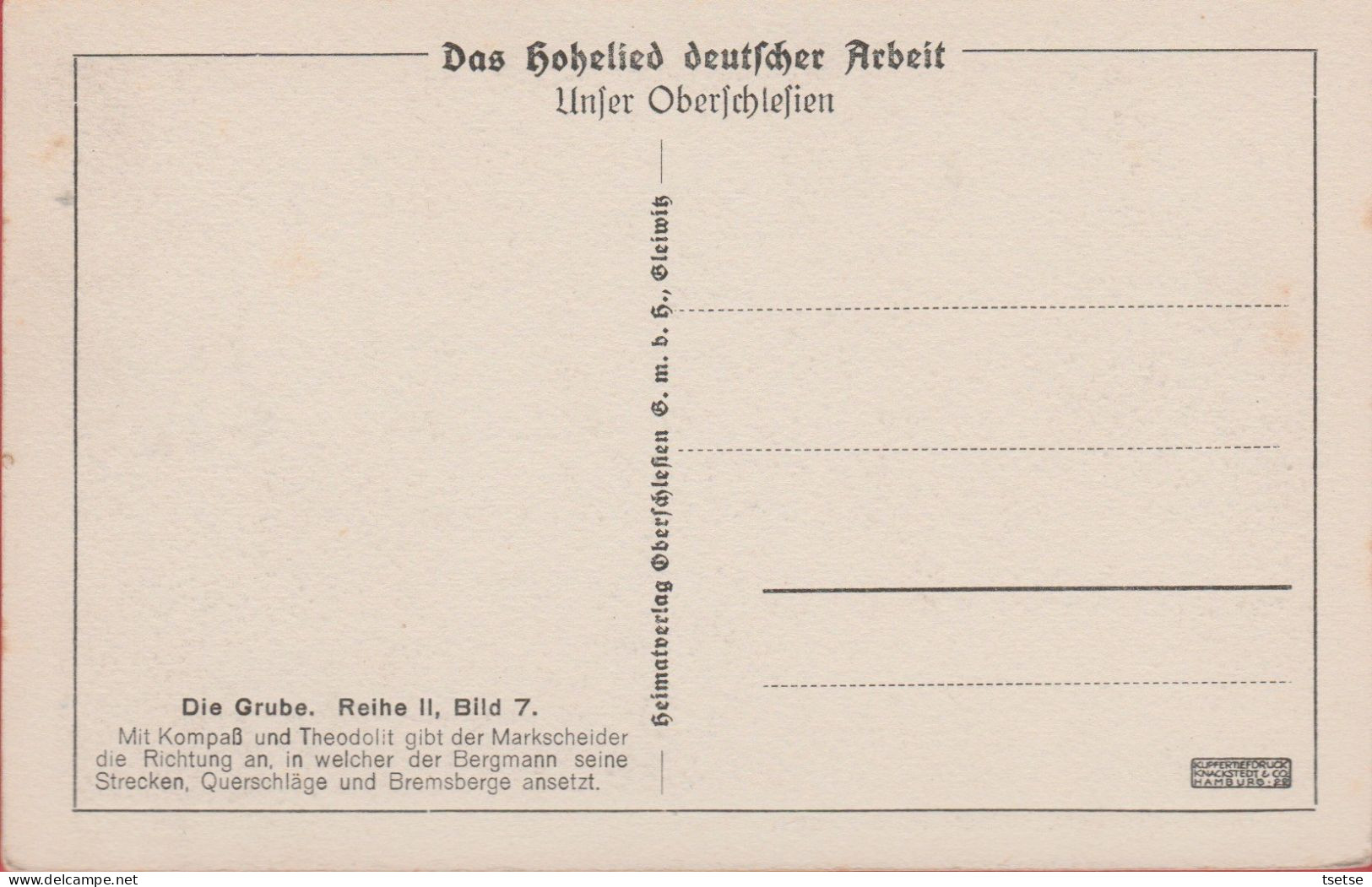 Dolny Slask / Walbrzych - Szyb / Górnictwo -Die Grube - Marksheiderarbeiten Unter Tage ( Verso Zien ) - Poland