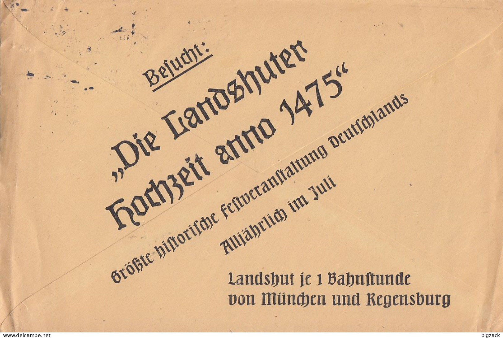 DR Werbebrief Der Stadt Landshut EF Minr.519 Landshut 11.4.37 Gel. Nach Osnabrück - Covers & Documents