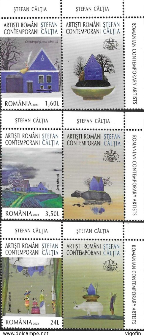 RO 2023 ARTS, ROMANIA 3v+Lables, MNH - Ungebraucht