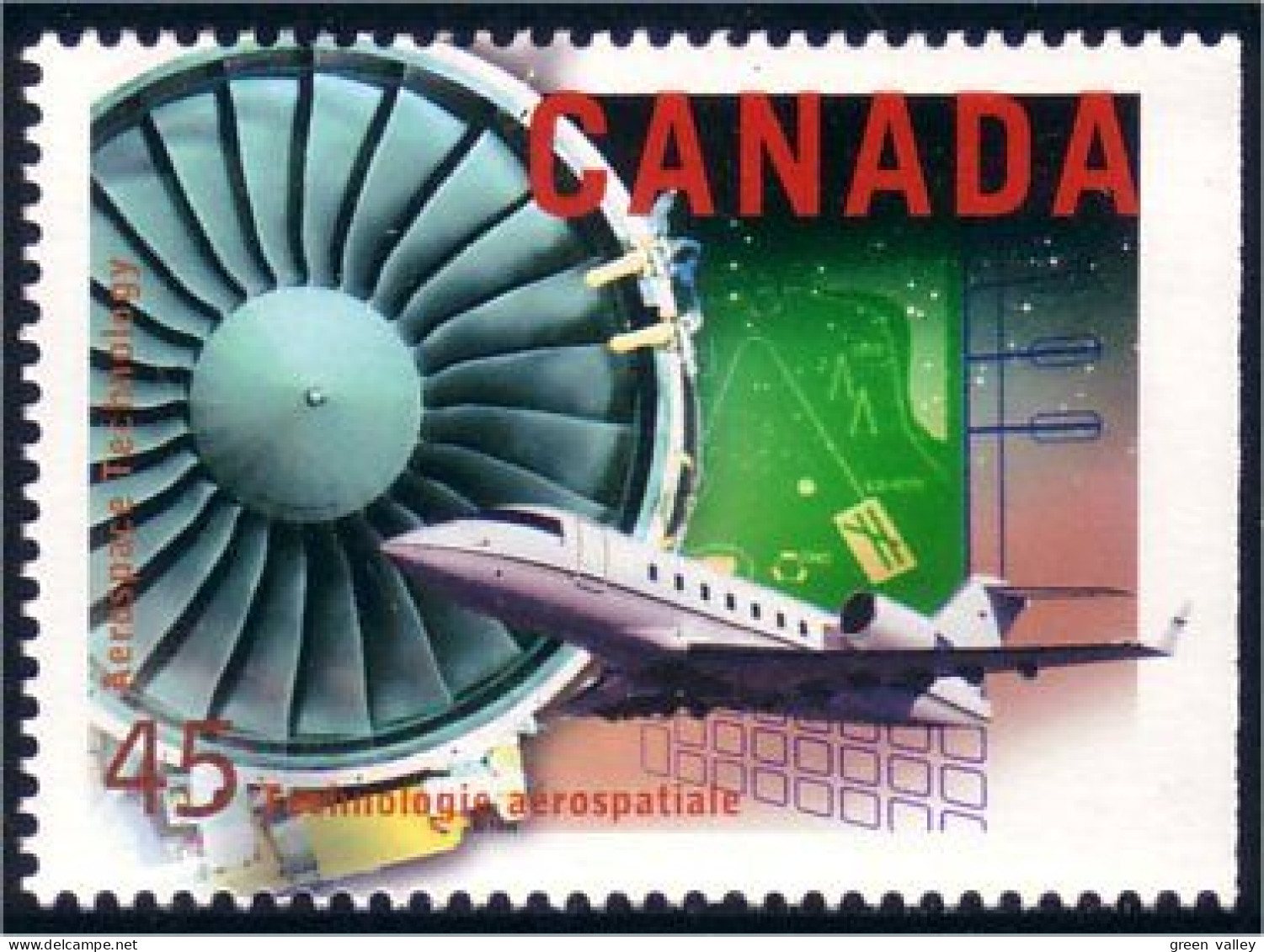 Canada Avion Airplane Aerospatiale MNH ** Neuf SC (C15-96b) - Flugzeuge