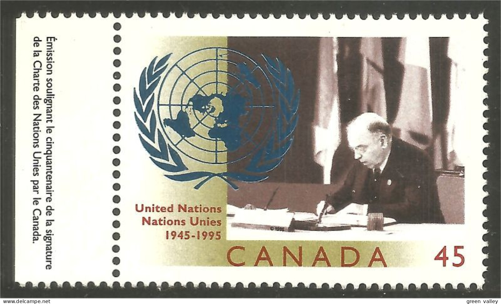 Canada United Nations Unies Marge En Français MNH ** Neuf SC (C15-84glf) - Unused Stamps