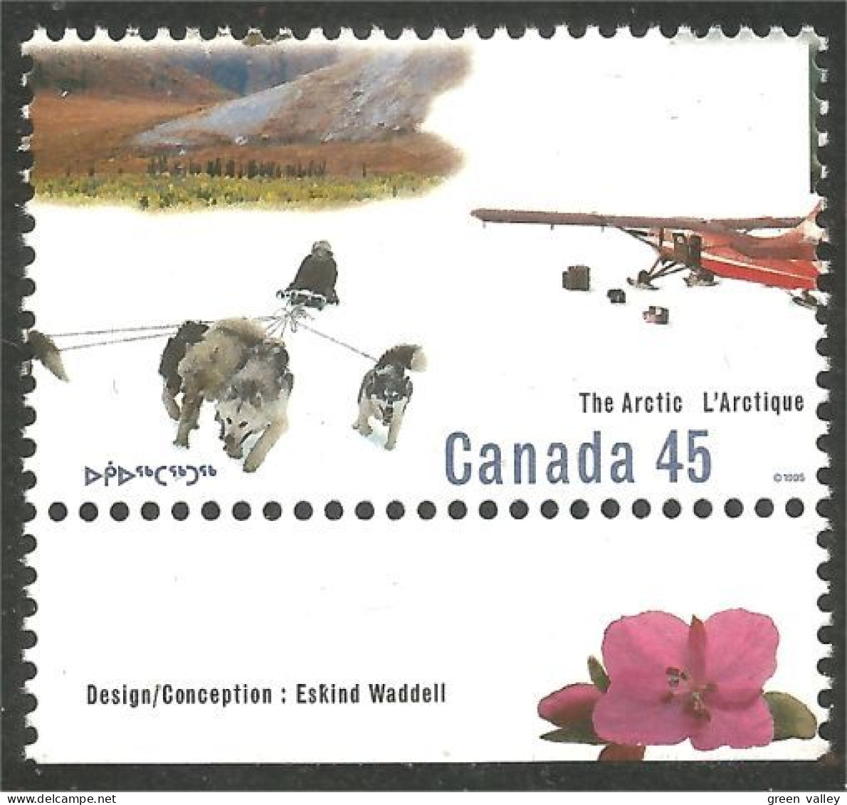 Canada Arctic Arctique Sled Dogs Chiens Traineau Ski Plane MNH ** Neuf SC (C15-77bl) - Unused Stamps