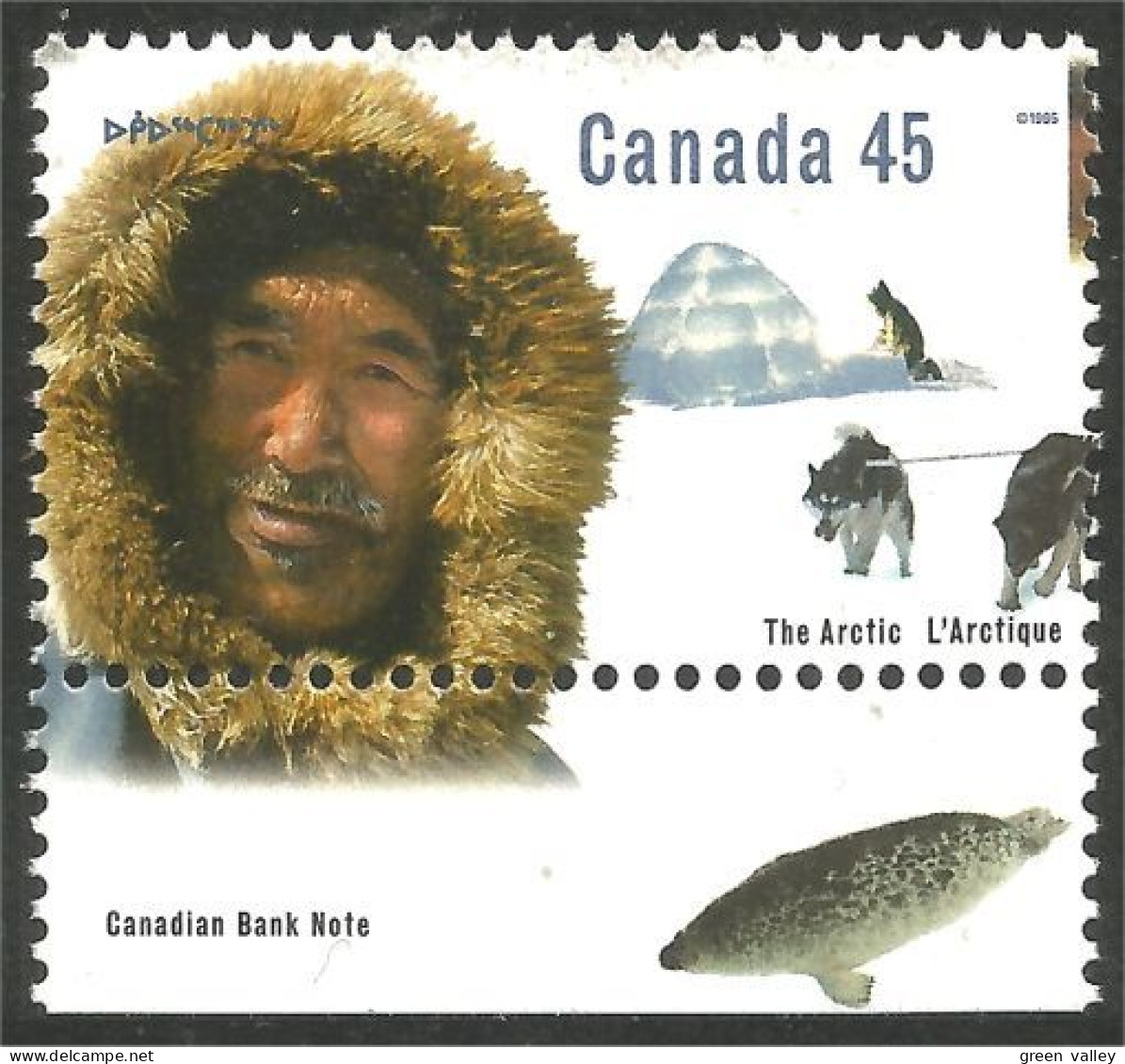 Canada Arctic Arctique Inuk Inuit Igloo Sled Dogs Chiens Traineau MNH ** Neuf SC (C15-76bl) - Unused Stamps