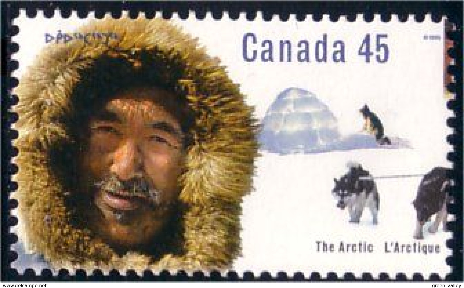 Canada Inuk Igloo Inuit Sled Dogs Chiens Traineau MNH ** Neuf SC (C15-76b) - Dogs
