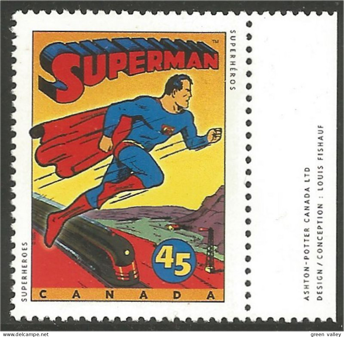 Canada Superman MNH ** Neuf SC (C15-79lbl) - Unused Stamps