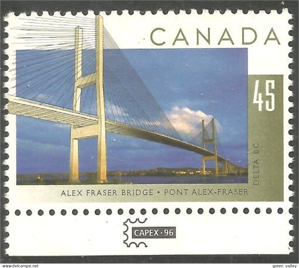 Canada Pont Alex Fraser Bridge CAPEX Label MNH ** Neuf SC (C15-73l) - Unused Stamps