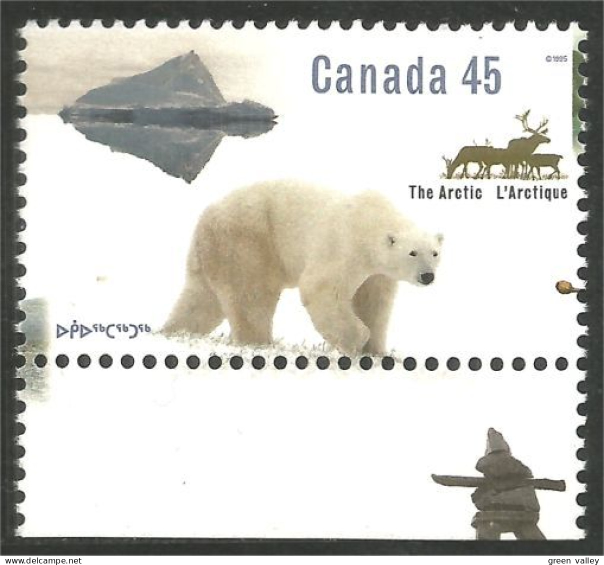 Canada Arctic Arctique Ours Polaire Polar Bear Caribou MNH ** Neuf SC (C15-74bl) - Unused Stamps