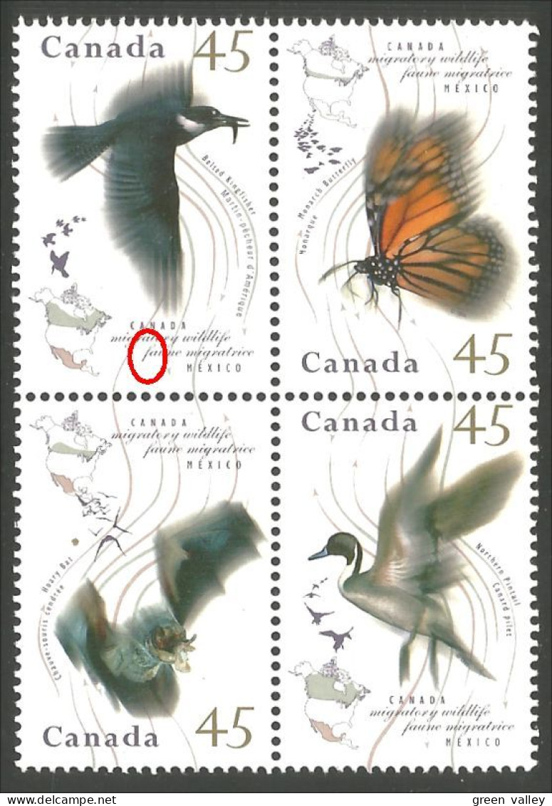 Canada ""faune"" Chauve-souris Papillon Butterfly Oiseau Bird Canard Duck Bat MNH ** Neuf SC (C15-67aa) - Neufs