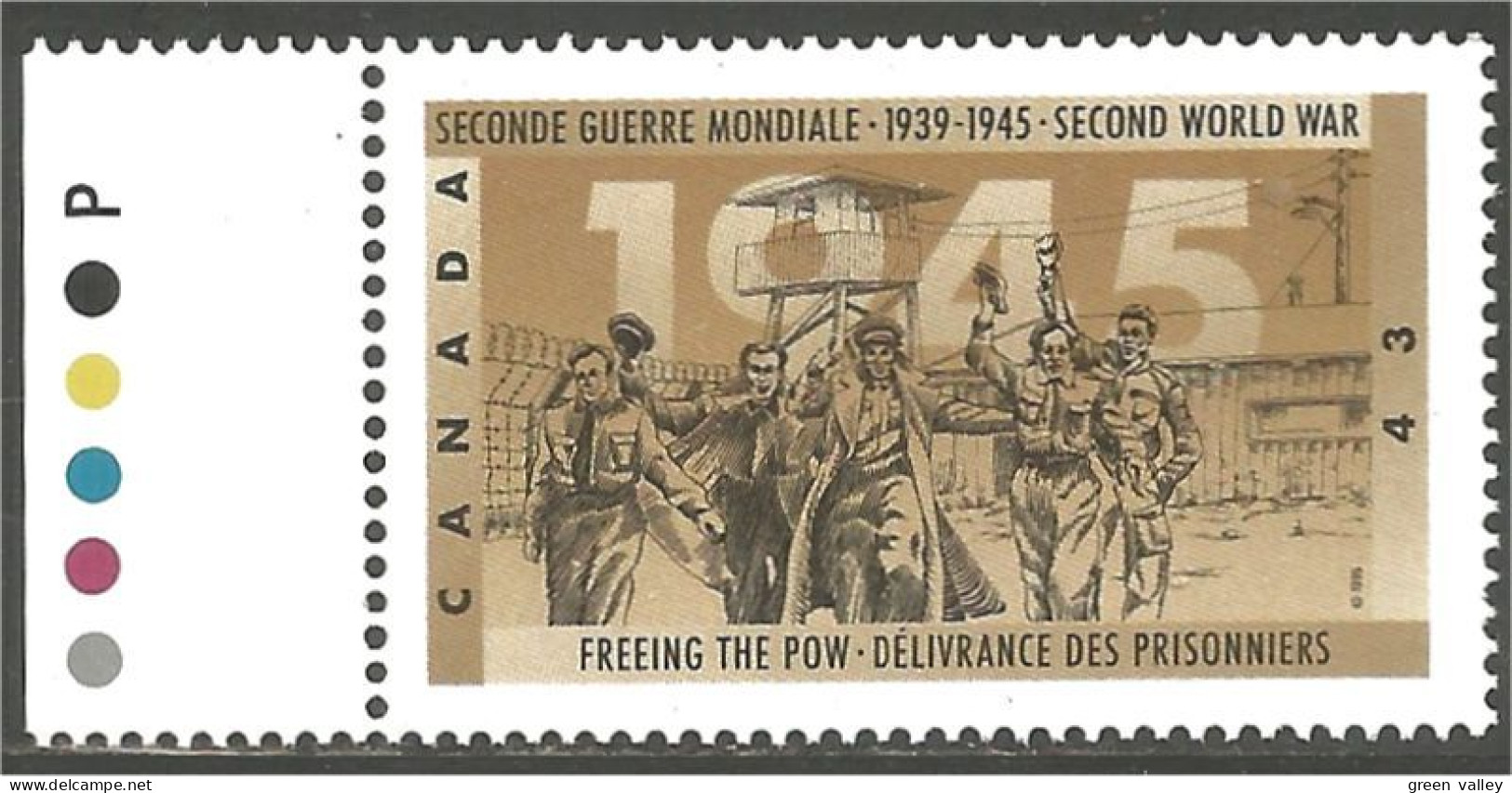 Canada Liberation Prisonniers Guerre Freeing The POW  Color Block Printer MNH ** Neuf SC (C15-42p) - Ungebraucht