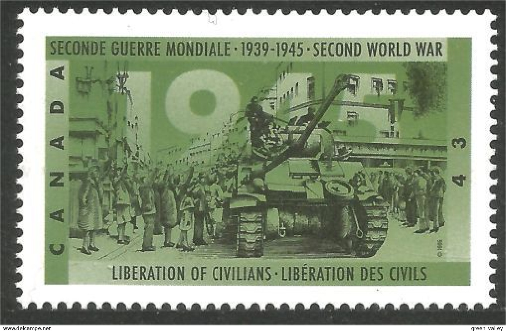 Canada Liberation Civils Civilians Tank Char Assaut MNH ** Neuf SC (C15-43a) - Ungebraucht