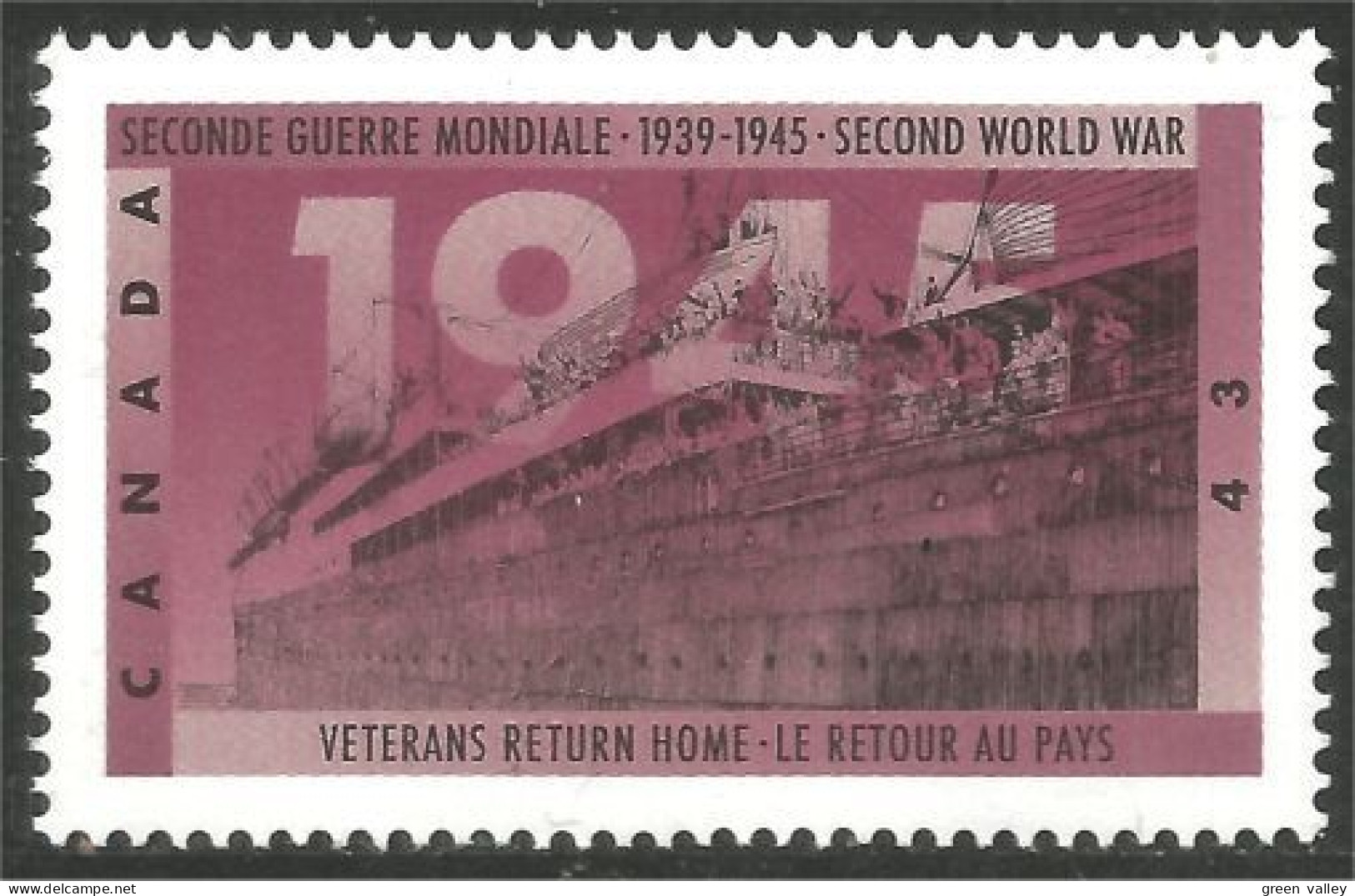 Canada Retour Au Pays Veterans Return Home Bateau Ship Boat MNH ** Neuf SC (C15-41c) - Schiffe