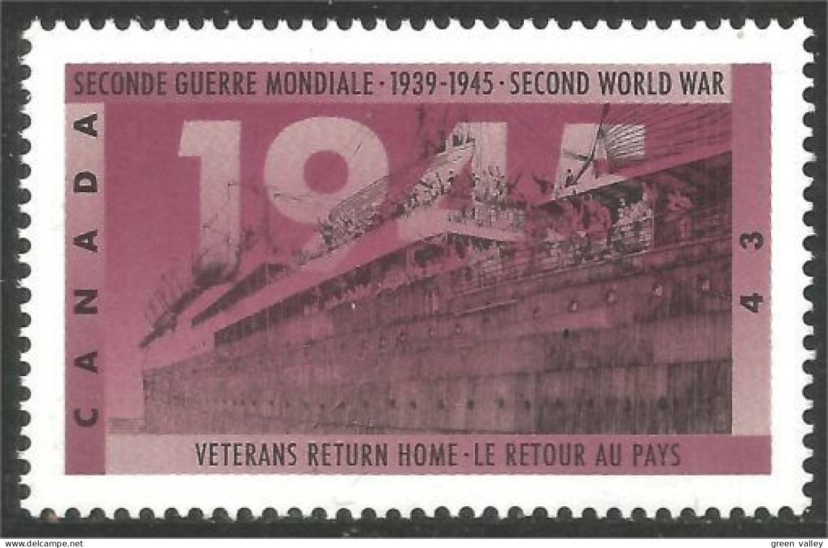 Canada Retour Au Pays Veterans Return Home Bateau Ship Boat MNH ** Neuf SC (C15-41a) - Unused Stamps