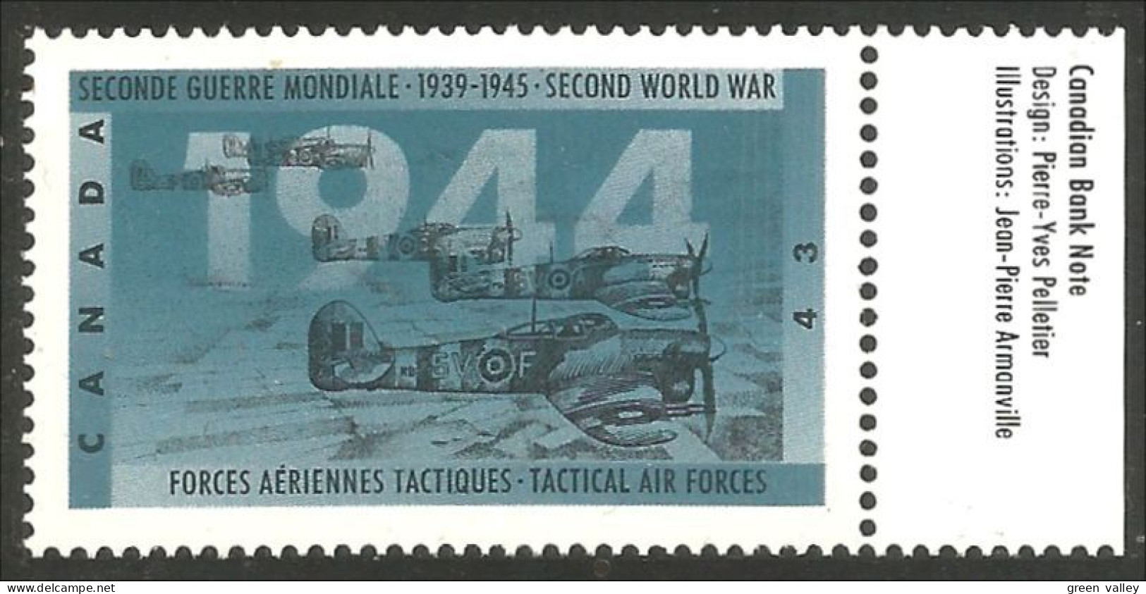 Canada 1944  Tactical Air Forces Aériennes Tactiques MNH ** Neuf SC (C15-39tlld) - Neufs