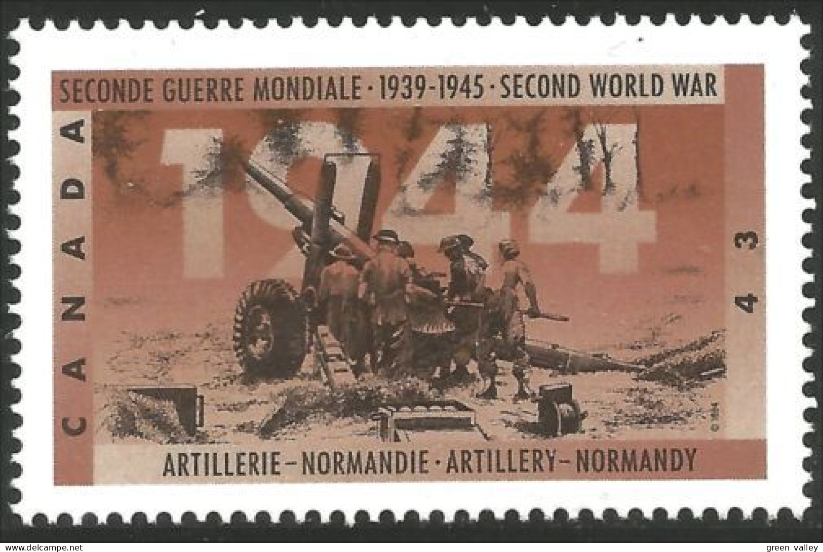 Canada 1944 Artillerie Artillery MNH ** Neuf SC (C15-38c) - 2. Weltkrieg