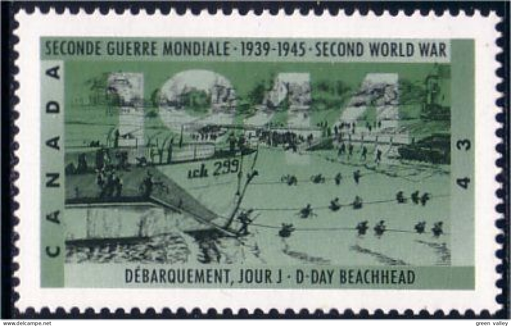 Canada Debarquement D-Day MNH ** Neuf SC (C15-37b) - Militaria