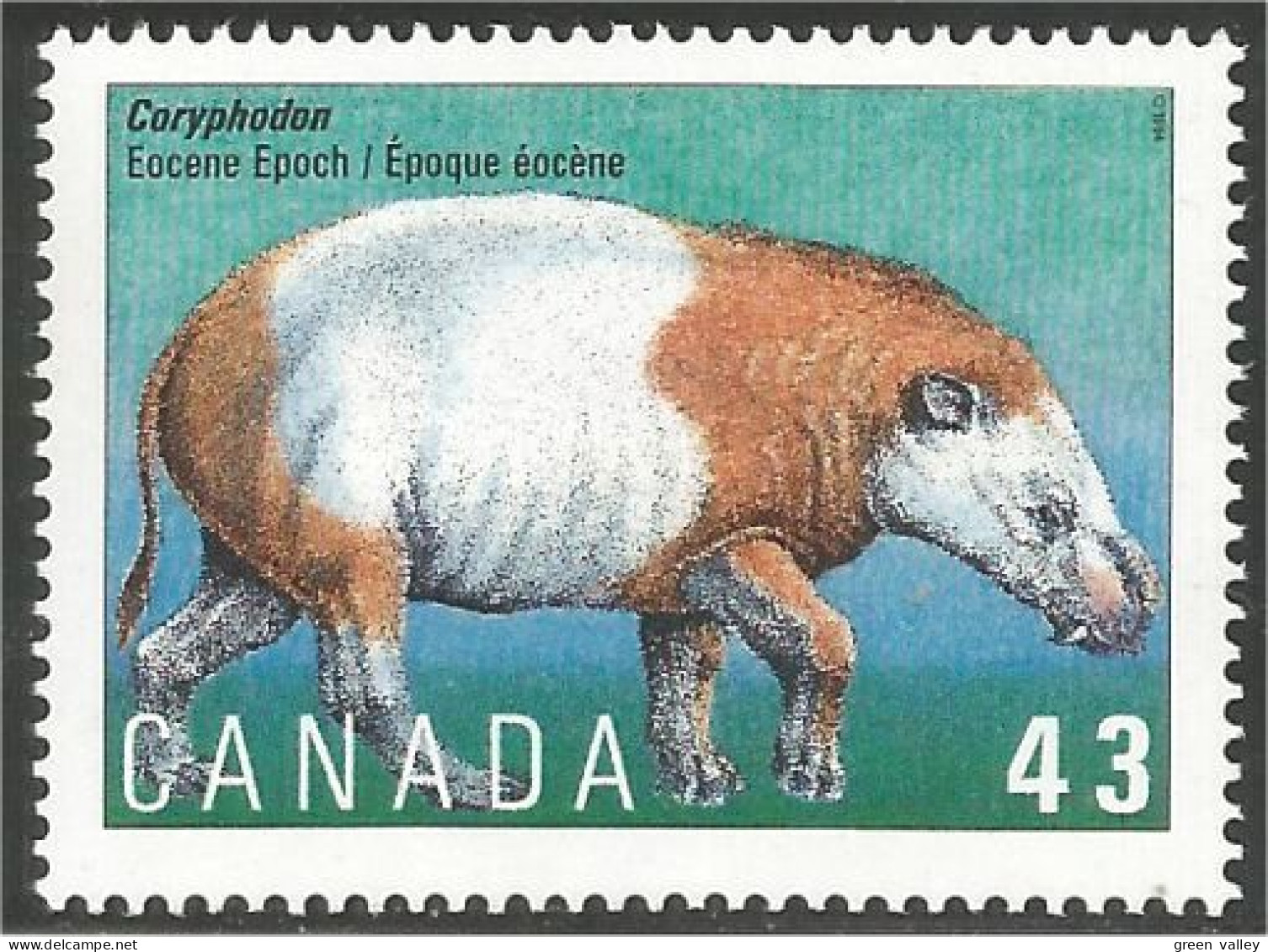 Canada Prehistoric Mammouth Coryphodon MNH ** Neuf SC (C15-29b) - Prehistorics