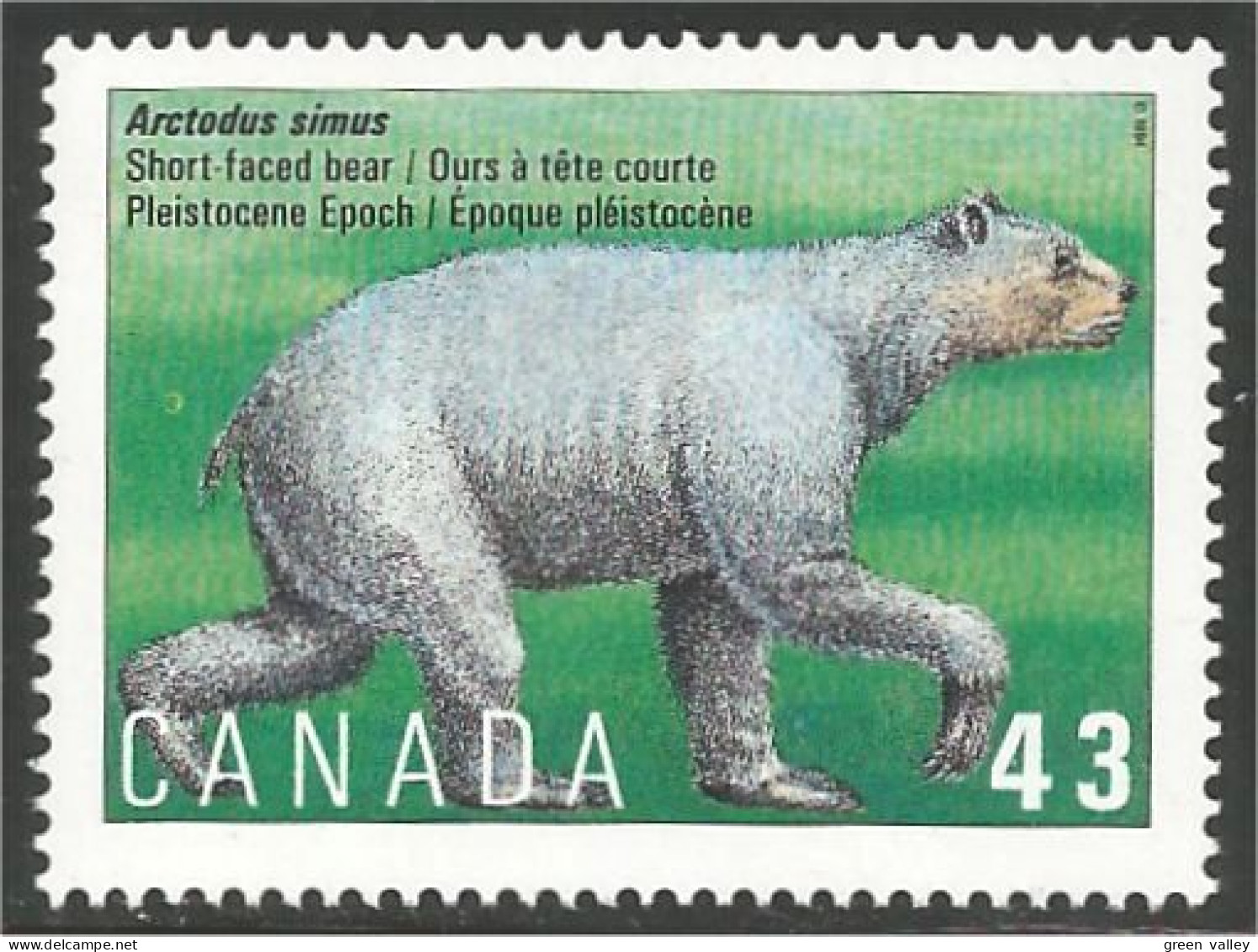 Canada Prehistoric Mammouth Arctodus Ours Bear Bare MNH ** Neuf SC (C15-31b) - Vor- U. Frühgeschichte