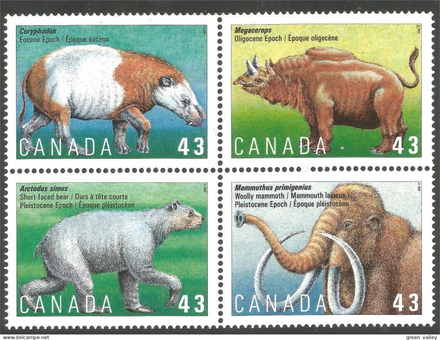 Canada Prehistoric Mammouth Elephant Olifant Mammuth MNH ** Neuf SC (C15-32aa) - Neufs