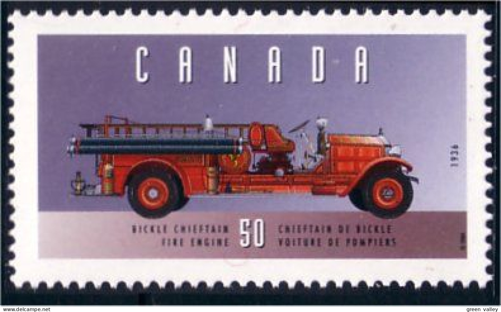 Canada Camion Pompier Bickle Chieftain Fire Engine MNH ** Neuf SC (C15-27dd) - Vrachtwagens