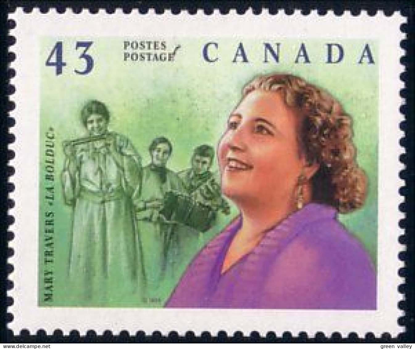 Canada La Bolduc Chanteuse Singer Music Musique MNH ** Neuf SC (C15-26c) - Famous Ladies