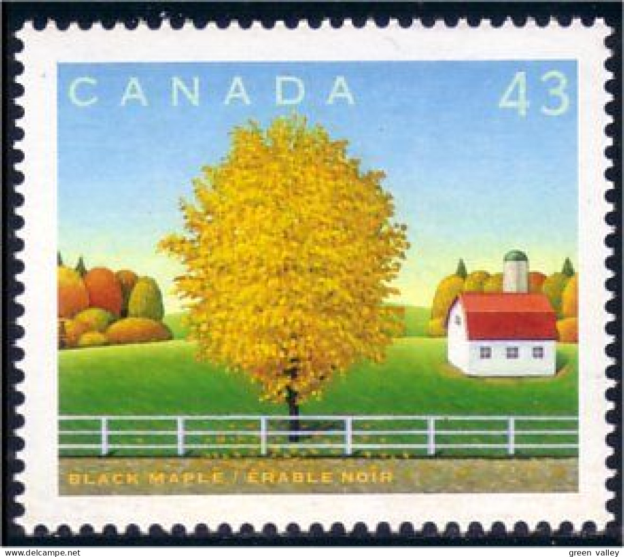 Canada Arbre Erable Noir Black Maple Tree MNH ** Neuf SC (C15-24gb) - Trees