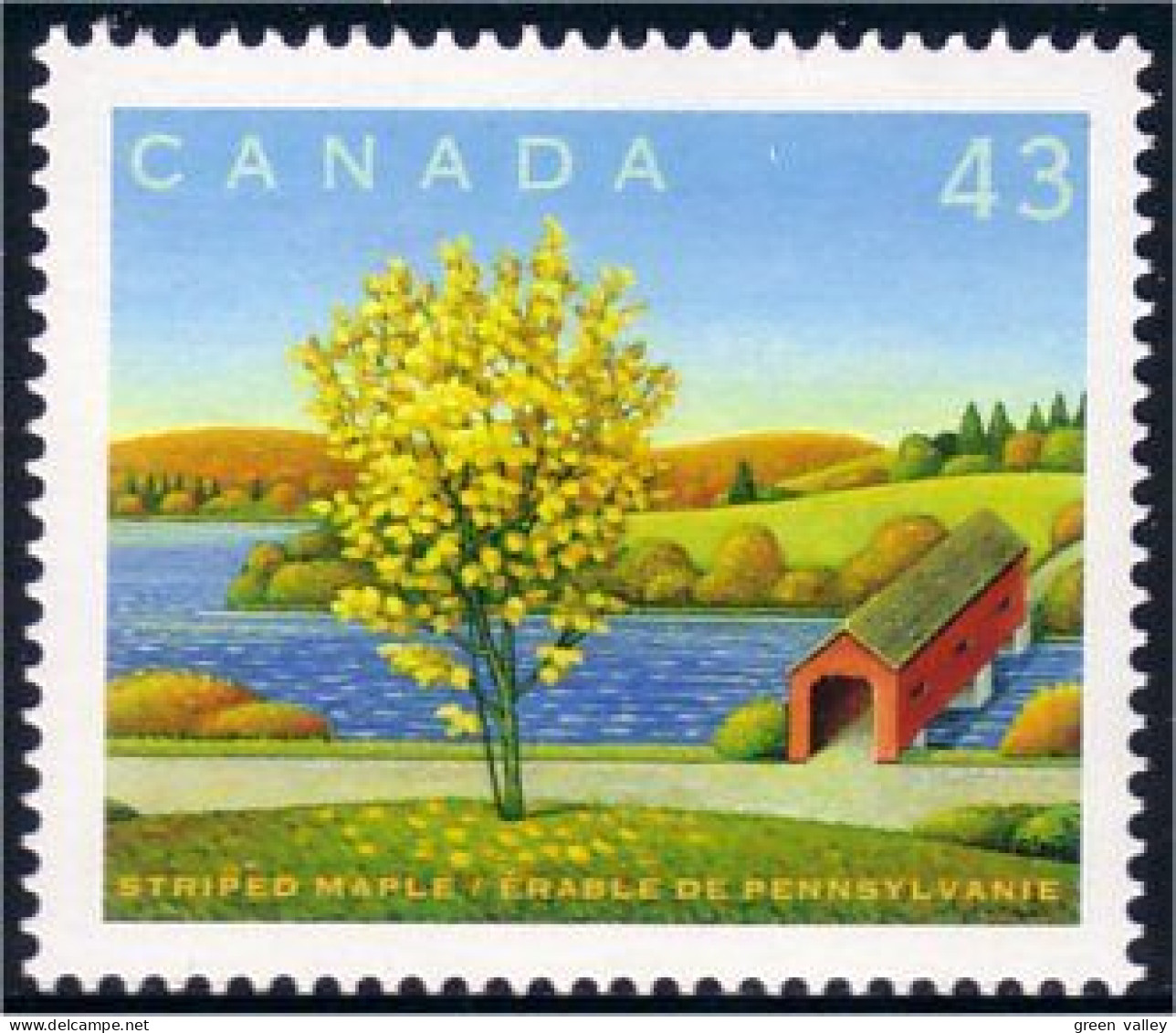 Canada Arbre Erable Pennsylvanie Striped Maple Tree MNH ** Neuf SC (C15-24db) - Bomen