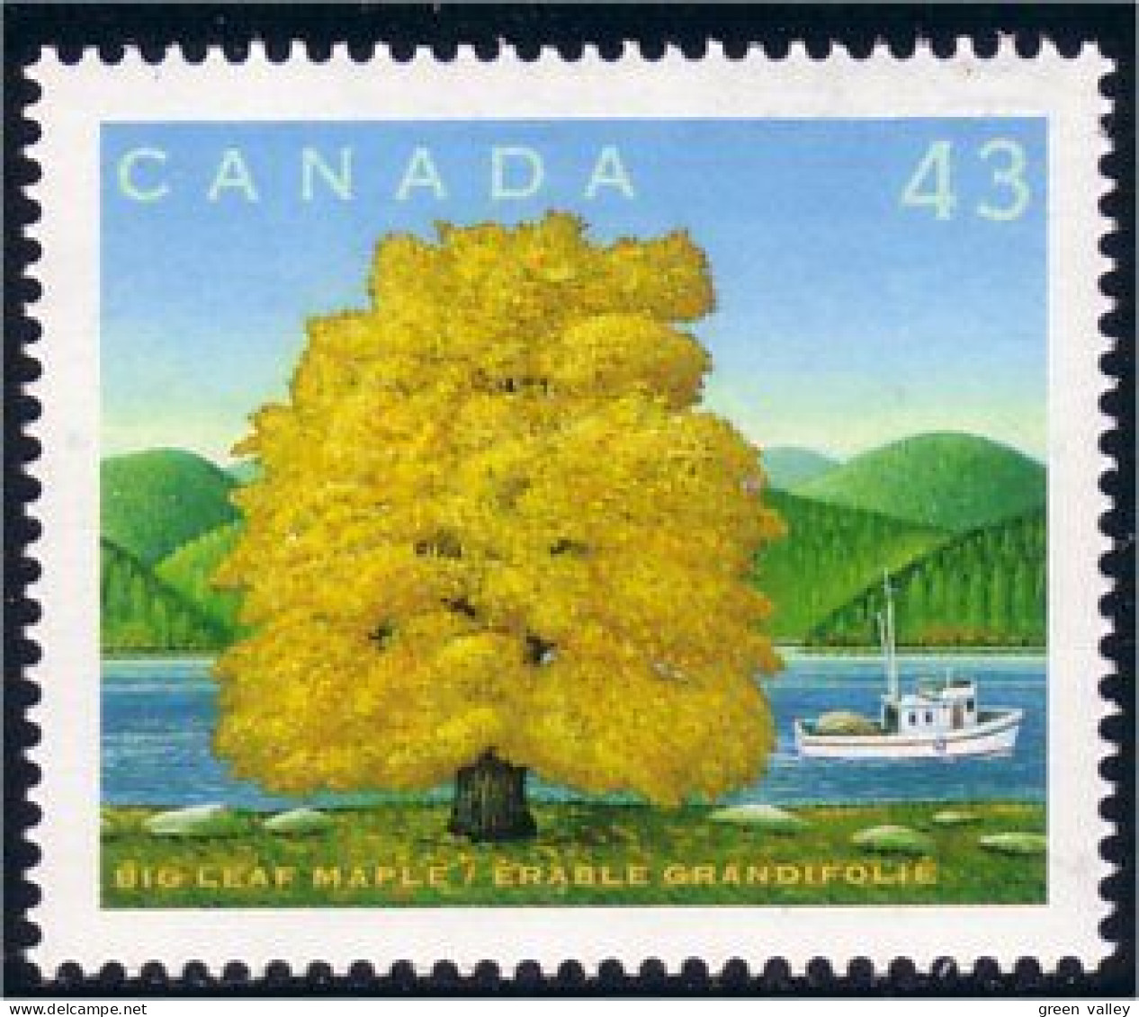 Canada Arbre Bateau Boat Ship Schiffe Tree MNH ** Neuf SC (C15-24ac) - Boten