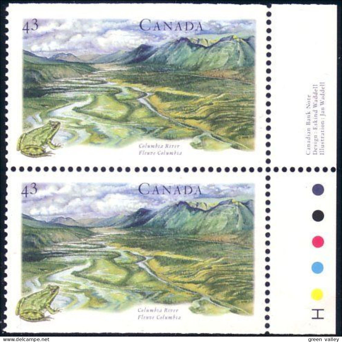 Canada Fleuve Columbia River Grenouille Frog MNH ** Neuf SC (C15-15phb) - Indiens D'Amérique