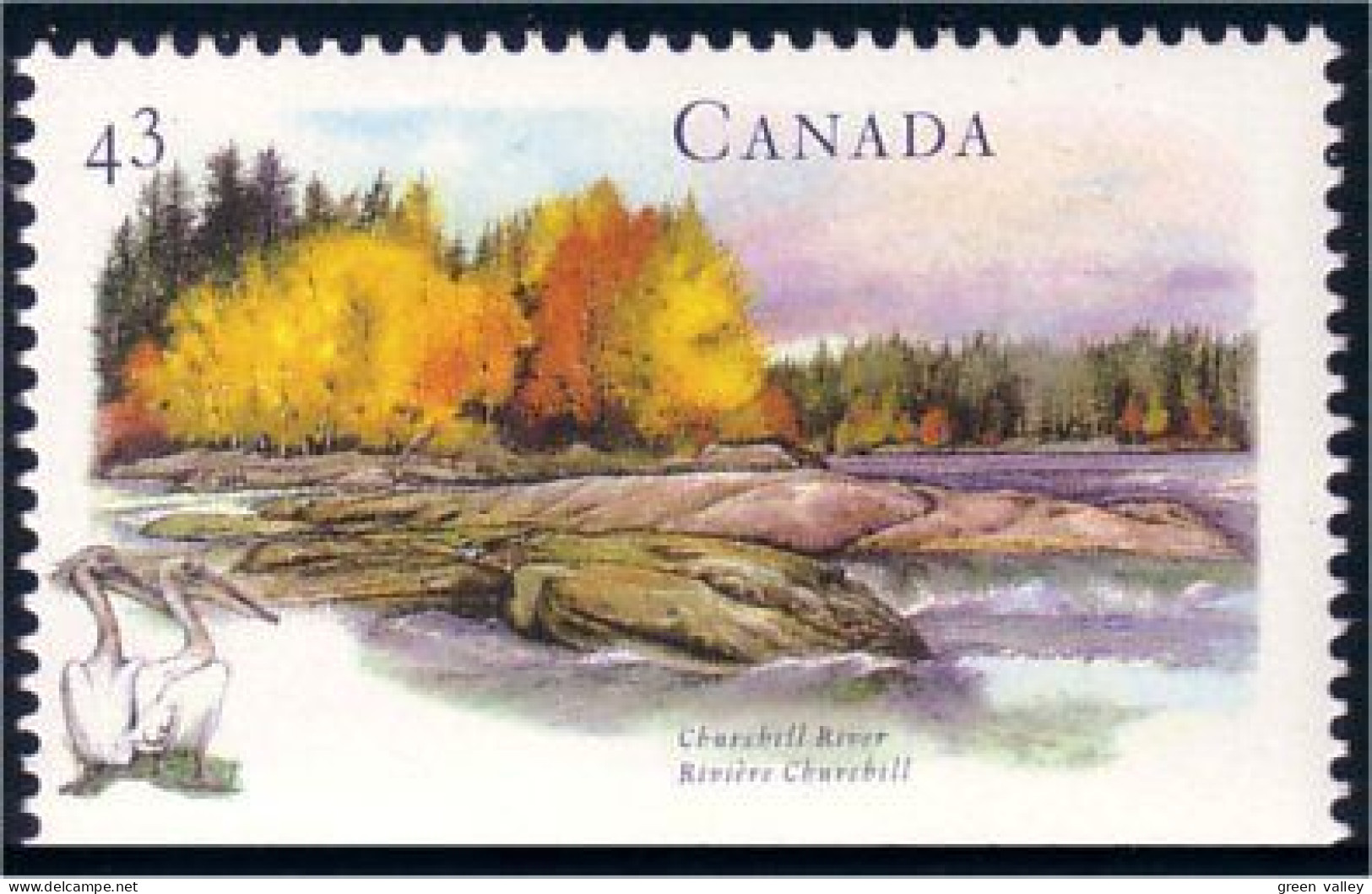 Canada Riviere Churchill River Pelicans MNH ** Neuf SC (C15-14ba) - Unused Stamps