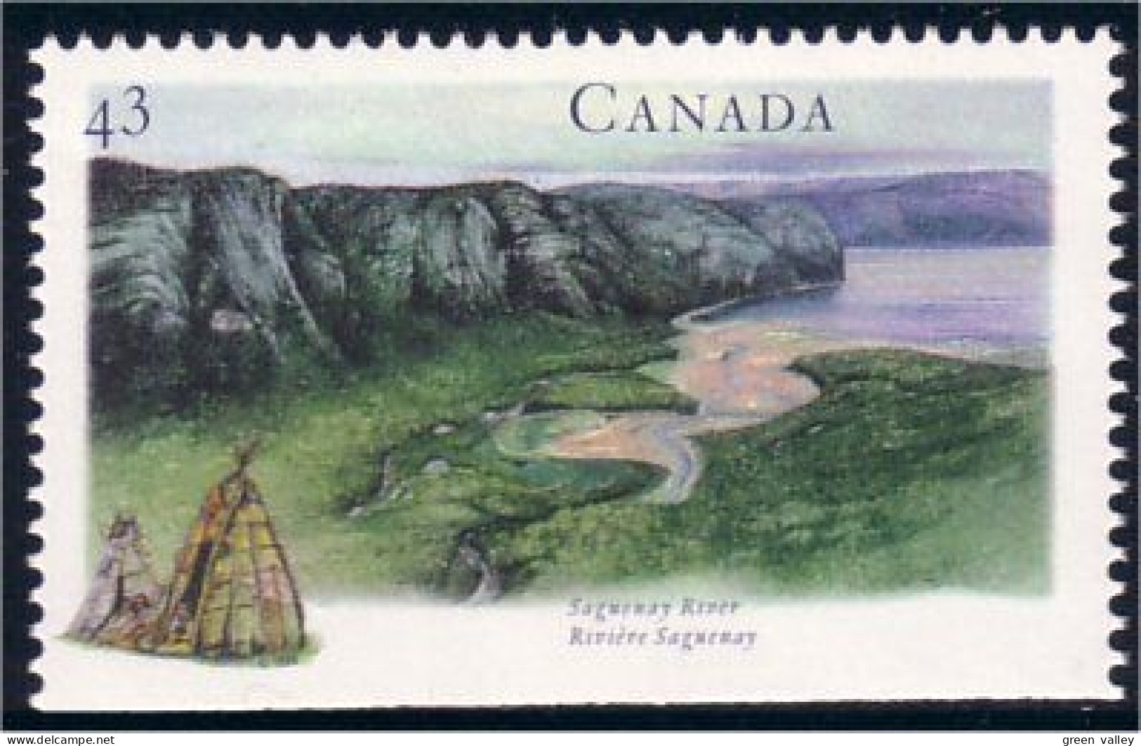 Canada Riviere Saguenay River Amerindiens MNH ** Neuf SC (C15-11ba) - Ungebraucht