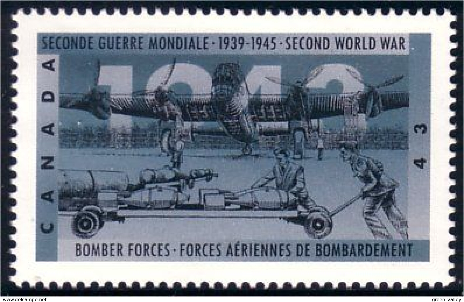 Canada Bombardier Bomber Forces World War II MNH ** Neuf SC (C15-04d) - Militaria