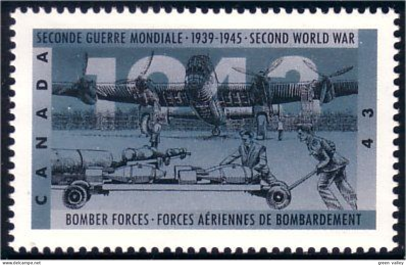 Canada Bombardier Bomber Forces Avion Airplane MNH ** Neuf SC (C15-04b) - Guerre Mondiale (Seconde)