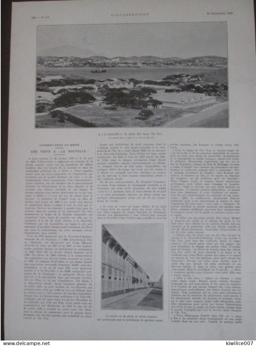 1924 Bagne ILE NOU  Comment Finit Un Bagne La Nouvelle NOUMEA Nouvelle Calédonie  Bagnard Prison - Ohne Zuordnung