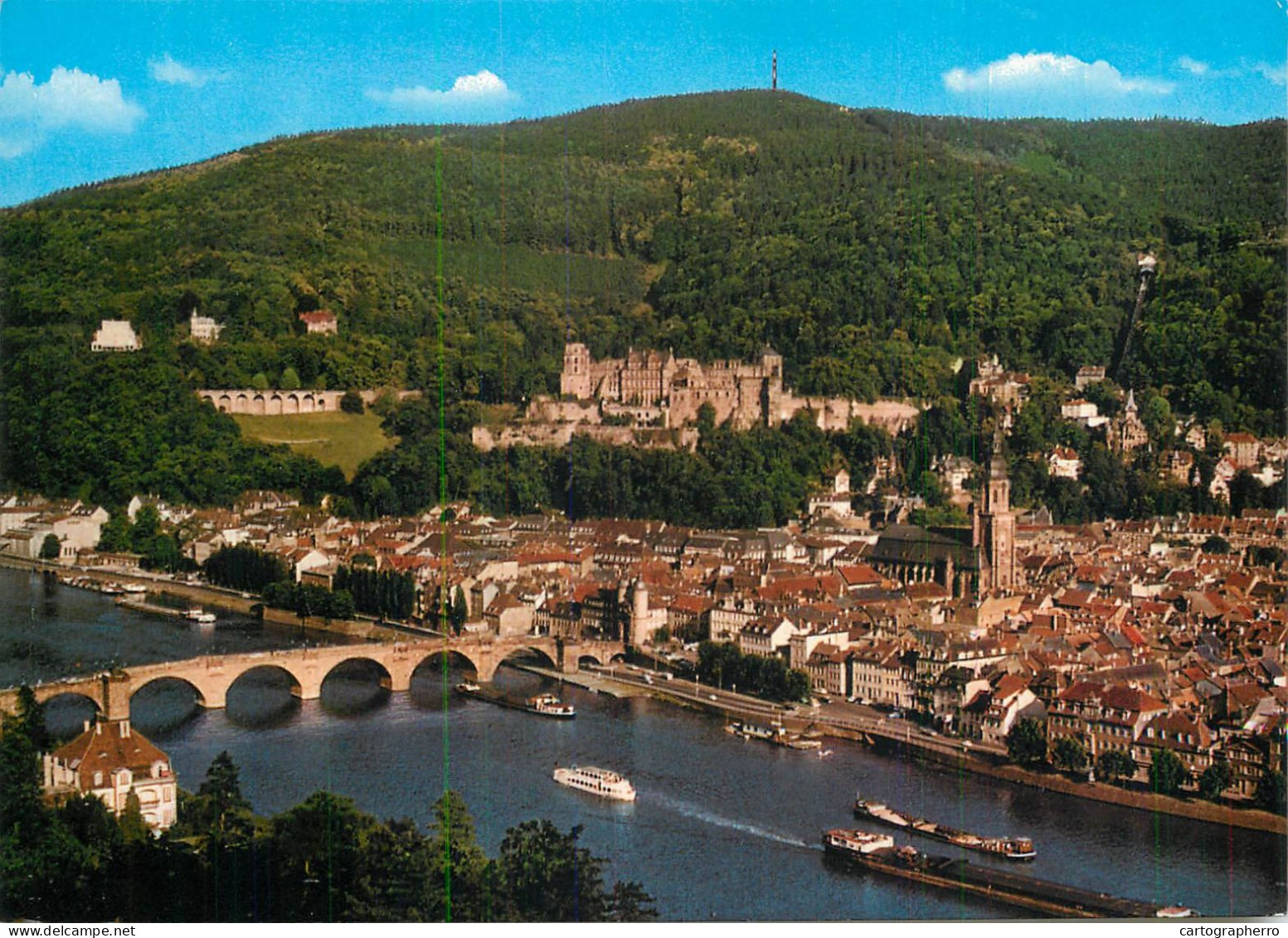 Navigation Sailing Vessels & Boats Themed Postcard Heidelberg Philosophenweg - Sailing Vessels