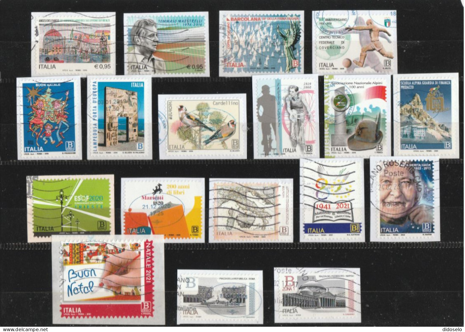 Italy - Lot Of Used Stamps / On Paper / Self Adhesive - 2011-20: Afgestempeld