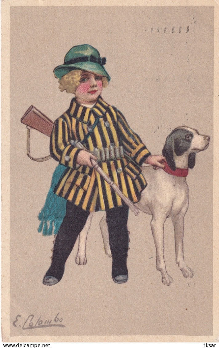 ILLUSTRATEUR(COLOMBO) ENFANT(CHIEN) - Colombo, E.