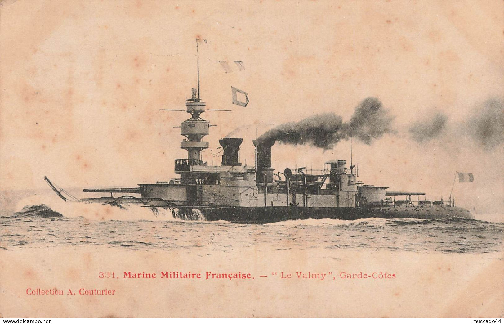 MARINE MILITAIRE FRANCAISE - LE VALMY - GARDE COTES - Warships