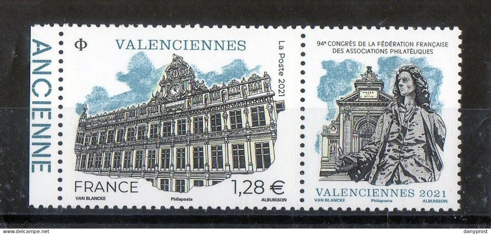 FR 2021--" 94ème CONGRES  F.R.A.P - Valenciennes " Avec Vignette 1t  LP 20g  à 1.28 € -1 Marge Gauche  Illustrée-neuf** - Neufs